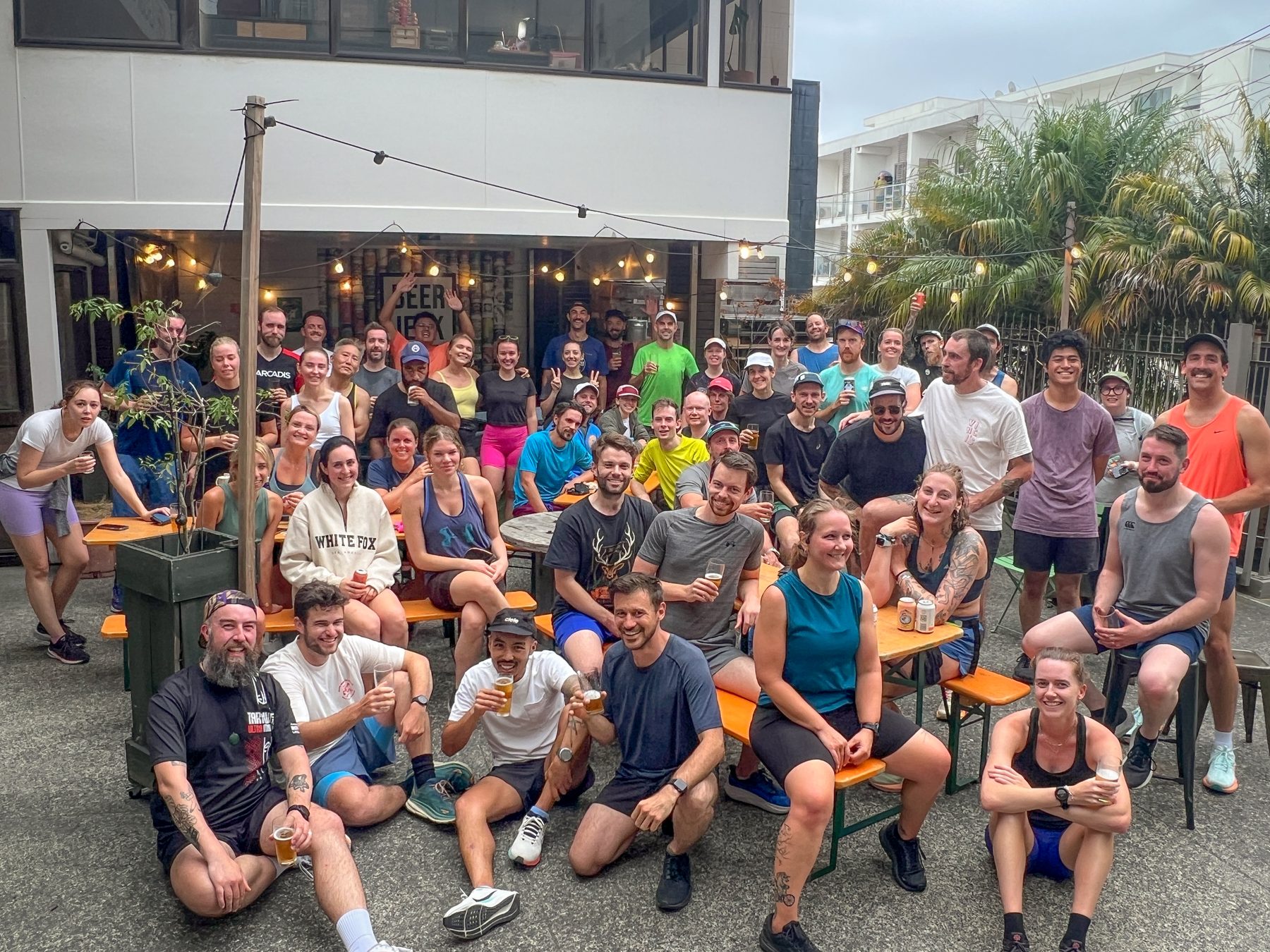 Beer Jerk Run Club group photo after a social run.